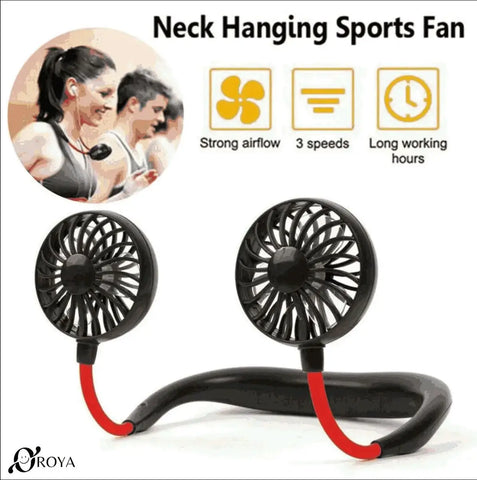 Hanging Neck Fan for Kitchen Folding Fan Portable Mini Fan USB Chargeable